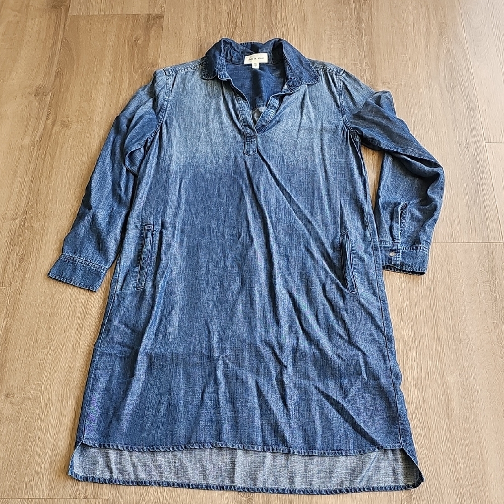 Cloth & Stone Blue Chambray Shirt Dress Size Small